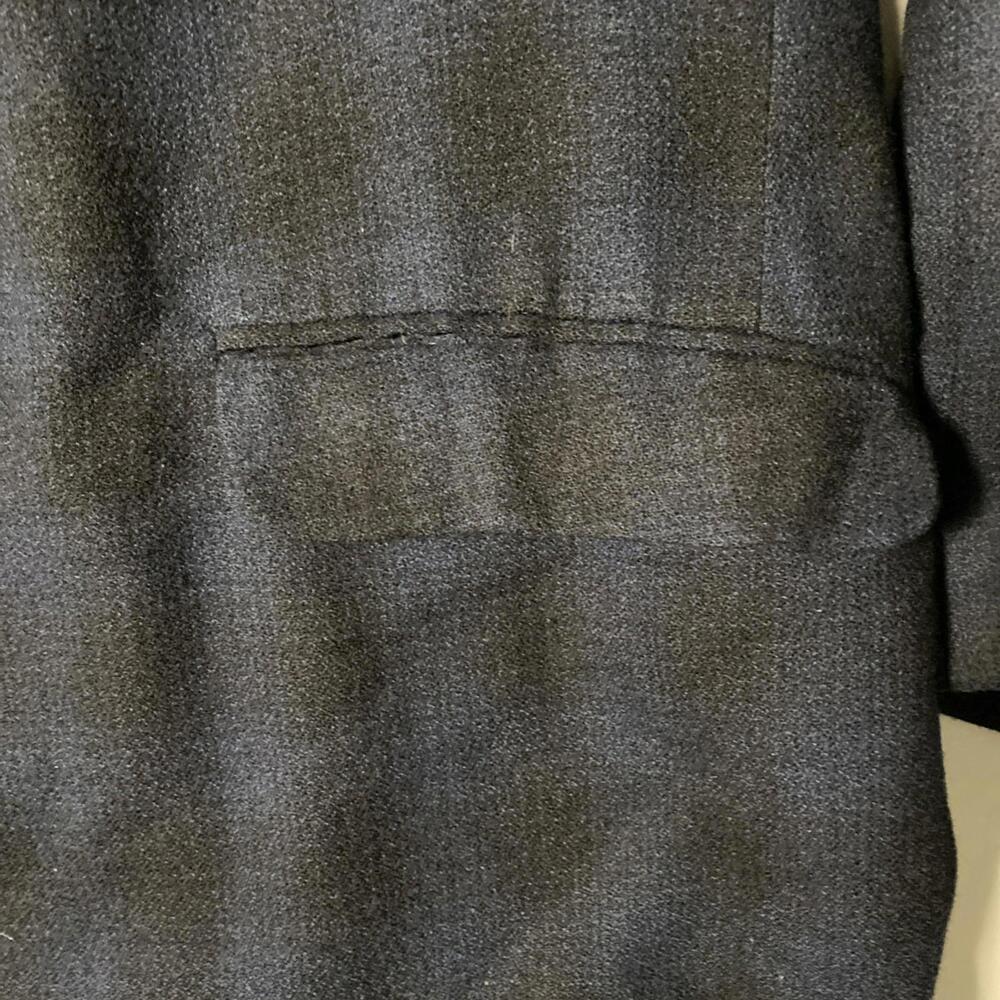 VTG CAMPUS SPORTS COAT BLAZER PLAID BLUE BLACK  WOOL Size 50-52 RARE - Picture 5 of 9